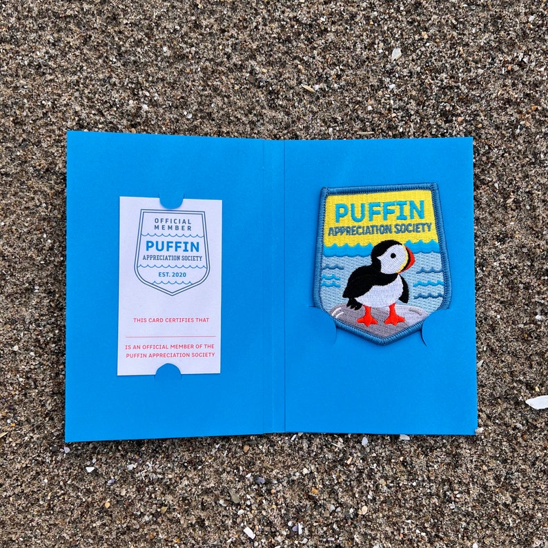 Puffin Appreciation Society Patch with optional membership kit image 3