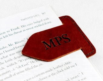 Pijlvorm premium bladwijzerset plantaardig gelooid leer – gepersonaliseerd cadeau voor boekenliefhebbers