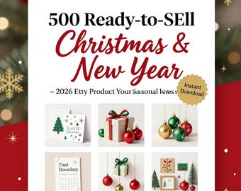 500 ideas de productos listos para vender en Etsy para Navidad y Año Nuevo 2026: ¡Impulsa tus ventas de temporada!
