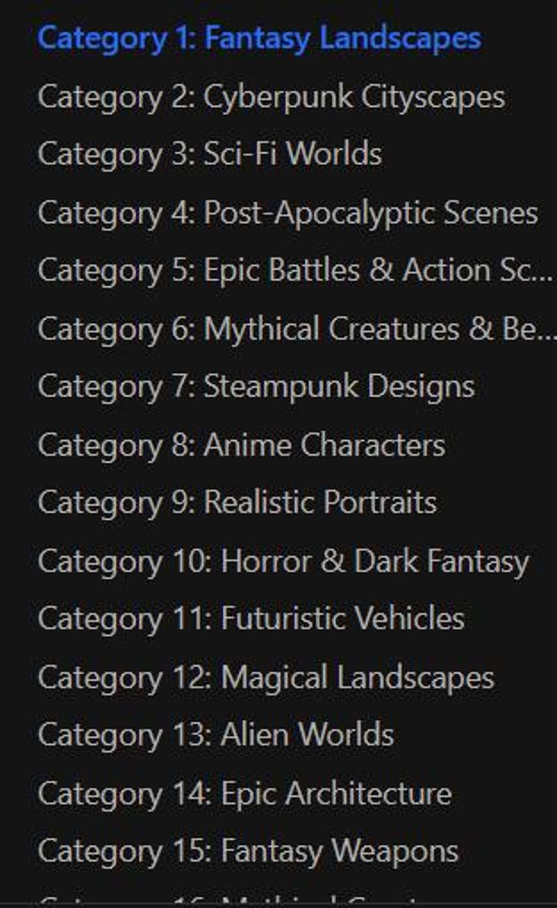 AI Art Prompt Bundle – 400 Creative Prompts for Digital Art Generation ...