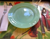 Jadeite Fire King Plates, 1940s Fire King Oven Ware, Set of 6 Dinner Plates, Style G306, Restaurant Line, Vintage 1940s, Excellent Condition