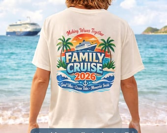 Camisetas de vacaciones a juego personalizadas para crucero familiar 2026