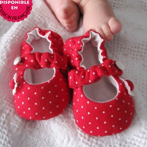 Mary Jane Shoes in 7 sizes | Fabric Baby Shoes Sewing Pattern | Printable Pdf File Toddler Slippers | Easy to Sew Soft Baby Shoe Tutorial