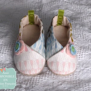 Kimono Slippers in 7 sizes | Fabric Baby Shoes Sewing Pattern | Printable Pdf File Toddler Slippers | Easy to Sew Soft Baby Shoe Tutorial
