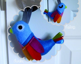 Tropical Bird Stuffed Toy Sewing Pattern | Printable Pdf File Stuffed Parrot | Do Not Disturb | Easy to Sew Soft Felt Toy Tutorial