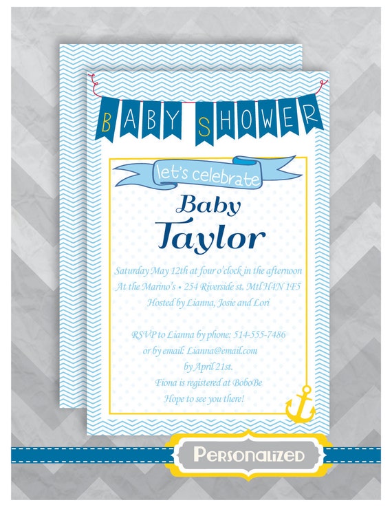 Items similar to DIY • Personalized Baby Shower Invitation • Card