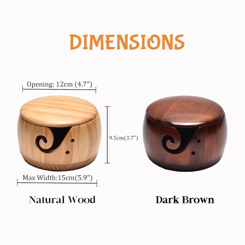 Bol en fil de bois personnalisé avec couvercle, support à tricoter fleur personnalisé pour le mois de naissance, bol au crochet gravé, cadeau de Saint-Valentin pour tricoteuse image 3