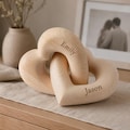 Personalized Wooden Infinity Heart Sculpture, Custom Couple Names Keepsake, Engraved Anniversary Wedding Gift
