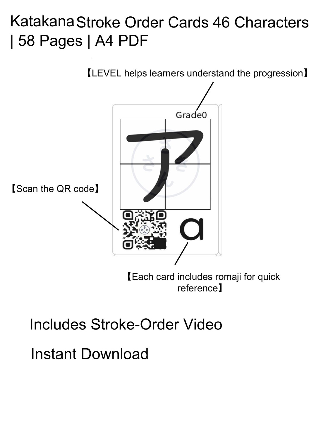 Hiragana & Katakana Full Set Stroke Order + Writing Practice Printable ...