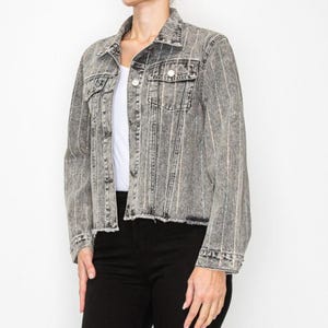 Origami rhinestone embellished denim jean jacket (SM-3XL) shabby chic unique (8-colors)