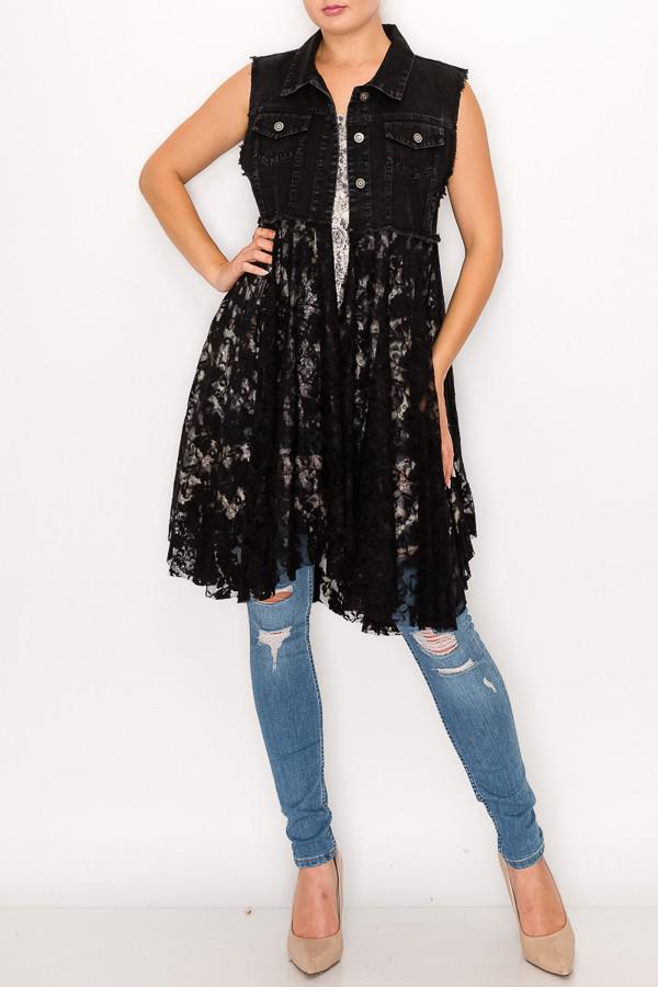 Top Black Lace Bottom White Dress - Etsy