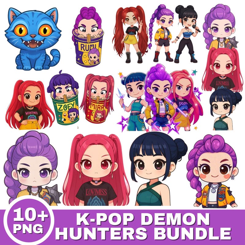 Kpop Demon Hunters Clipart Etsy Kpop Demon Hunters Clipart Etsy