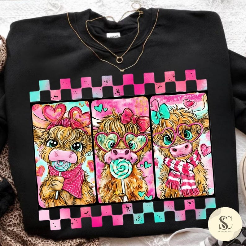 Highland Cow PNG, Easter Cow Bunny PNG, Retro Coquette Easter PNG ...