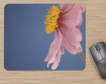 MOUSE MAT | Flower Mouse Mat | Floral Mousepad | Blue Mouse Mat | Floral Mouse Mat for Women | Pink Mouse Pad | Desk Accessories