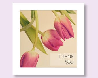 Thank You Card for Women | Flower Photo Card | Thank you Card for Her | Thank You Note Card | Thank You Notelet | Flower Thank You Card