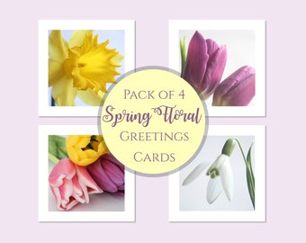 Flower Photo Cards | Easter Cards Pack | Photographic Cards | Spring Cards | Flower Greetings Cards | Flower Note Cards | Floral Notecards