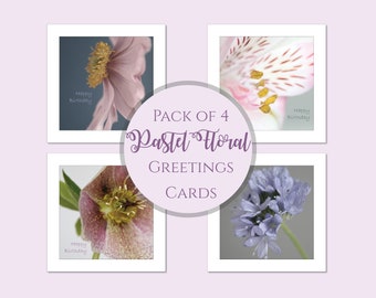 Photo Greeting Cards | Photographic Cards | Birthday Card Pack | Photographic Greeting Cards | Floral Photo Cards | Flower Cards for Her