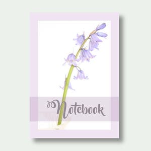 Bluebell Notebook Floral Notebook Wildflower Notebook A6 Flower Notebook Gift For Gardener Garden Gifts Pocket Notebook image 1