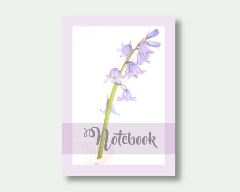 Bluebell Notebook Floral Notebook Wildflower Notebook A6 Flower Notebook Gift For Gardener Garden Gifts Pocket Notebook image 1