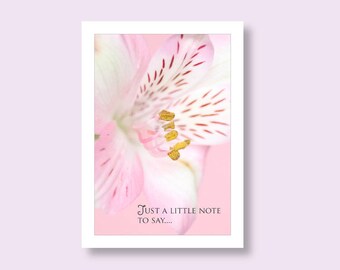 SYMPATHY CARD | Thinking of You Card | Just to Say Card | Flower Note Card | Floral Greeting Card | Photo Flower Note Card | Floral Card