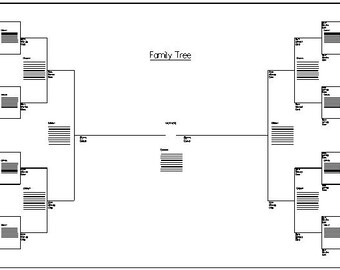 5 pack of large family tree charts bracket style 24 x etsy