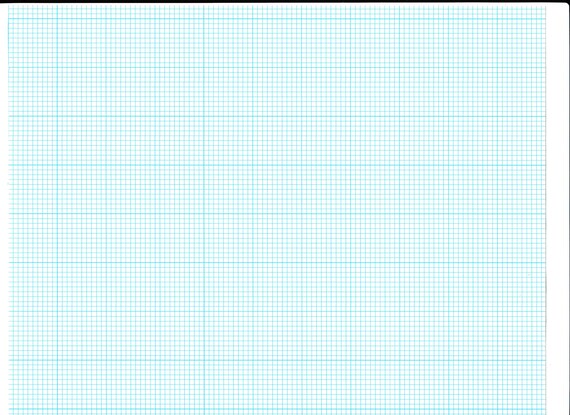 25 Pack of Large Sheet Format 10th of an Inch Graph Paper 36 X 24 Blue  Lines 