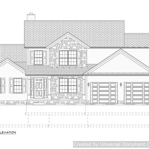 Full set of Two Story 3-bedroom building plans 2,704 sq ft
