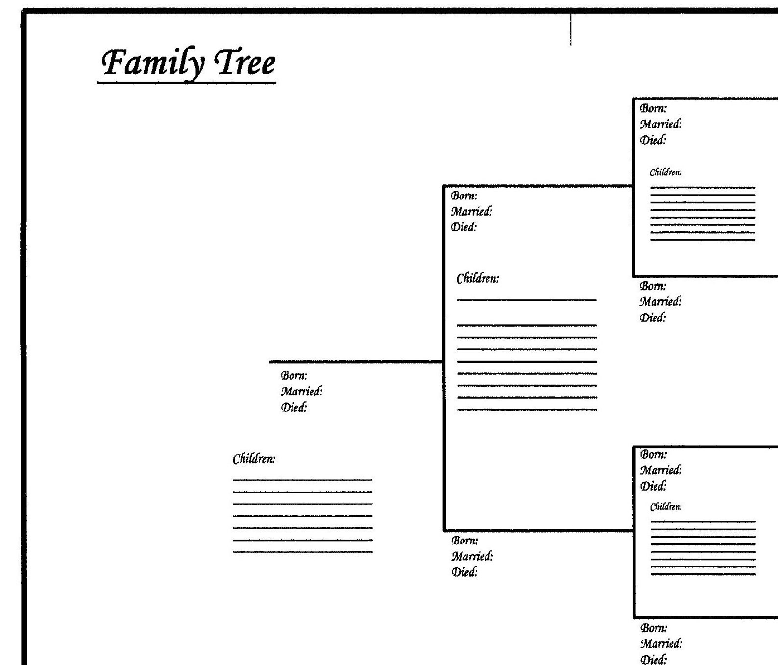 10 Pack of Family Tree Charts Bracket Style 8 1/2 X - Etsy