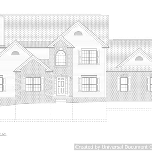 Full set of Two Story 4-bedroom building plans 3,519 sq ft
