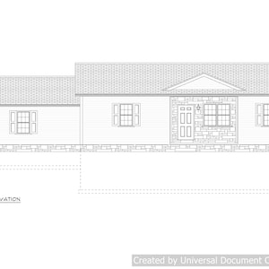 Full set of Single Story 2-bedroom building plans 1,220 sq ft