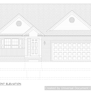 Full set of Single Story 3-bedroom building plans 1,605 sq ft