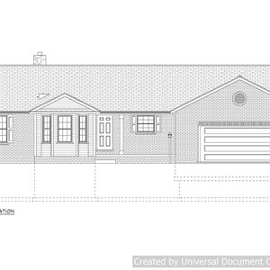 Full set of Single Story 3-bedroom building plans 1,940 sq ft