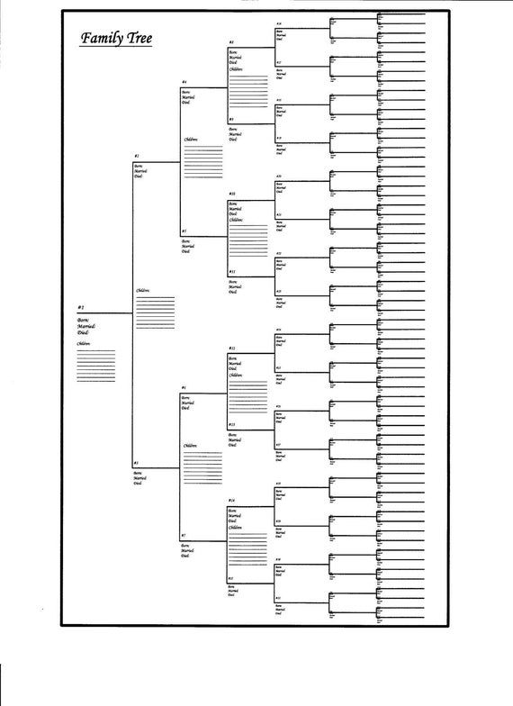 Family Tree Charts For Sale