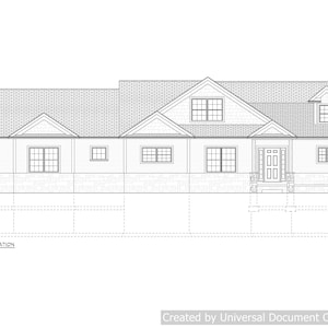 Full set of Single Story 2-bedroom building plans 2,003 sq ft