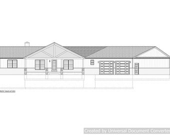 Full set of Single Story 3-bedroom building plans 2,326 sq ft