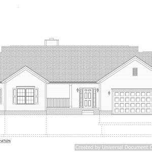 Full set of Single Story 2-bedroom building plans 1,688 sq ft