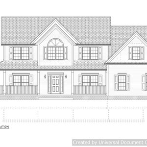 Full set of Two Story 4-bedroom building plans 3,012 sq ft