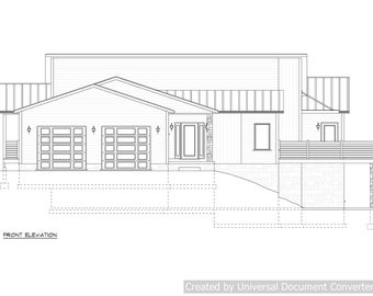 Full set of Single Story 3-bedroom building plans 3,018 sq ft