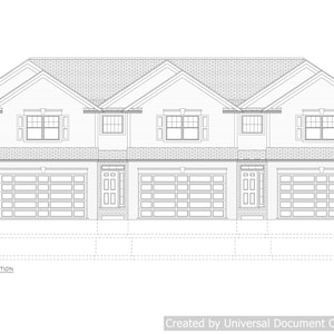 Full set of Condominium / Triplex building plans 1,379 sq ft