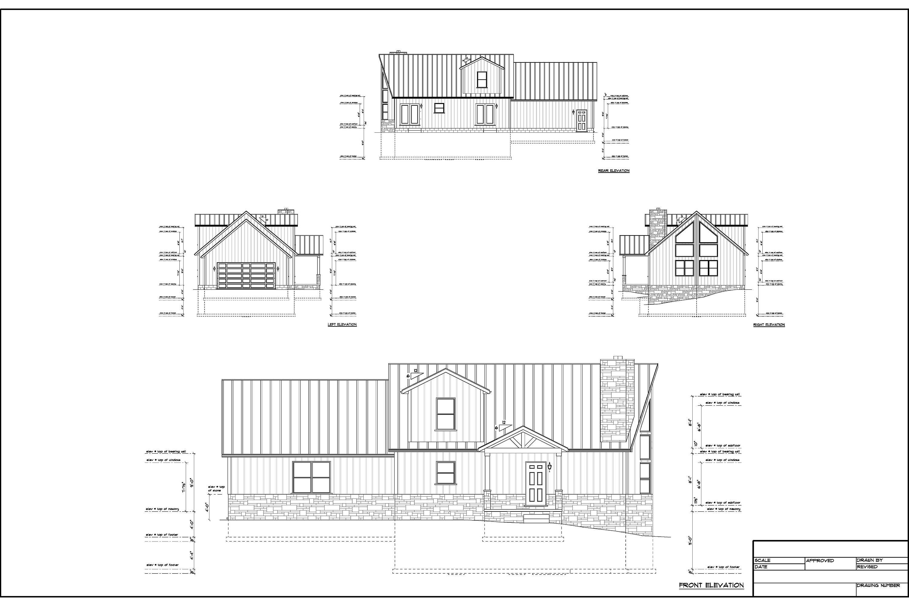 Full Set of Condominium Triplex building plans 1,379 sq ft