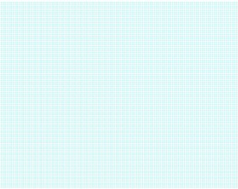 10 Pack of Large Sheet Format 1/4 Graph Paper 36 X 24 Blue Lines