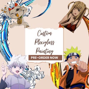 Custom Anime Painting | Handmade Plexiglass Art, Personalized Gift