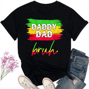 Daddy Dad Bruh PNG Juneteenth Dad Shirt Design, Black King Father’s Day Gift, Retro Vintage Sublimation Cricut File, Digital Download