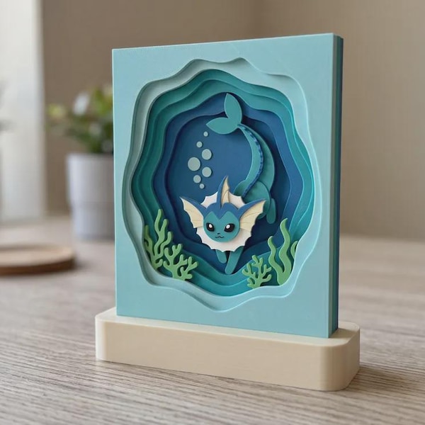 Shadow Box Pokemon #0134 - Vaporeon