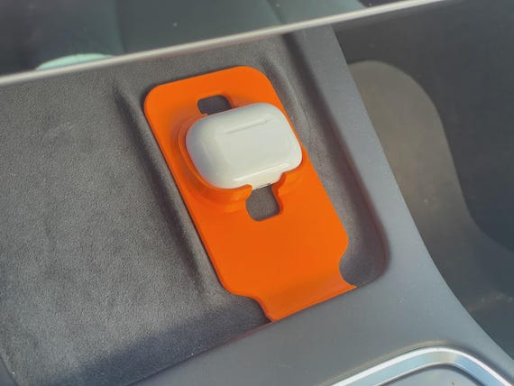 Tesla AirPods Holder for Wireless Charging Tray, Model 3/Y Organizer Insert, 3D Printed Tesla Accessory