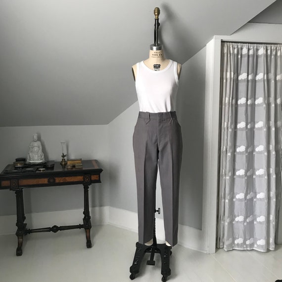 Vintage 1950s Gray Gabardine Trouser 50s Western C