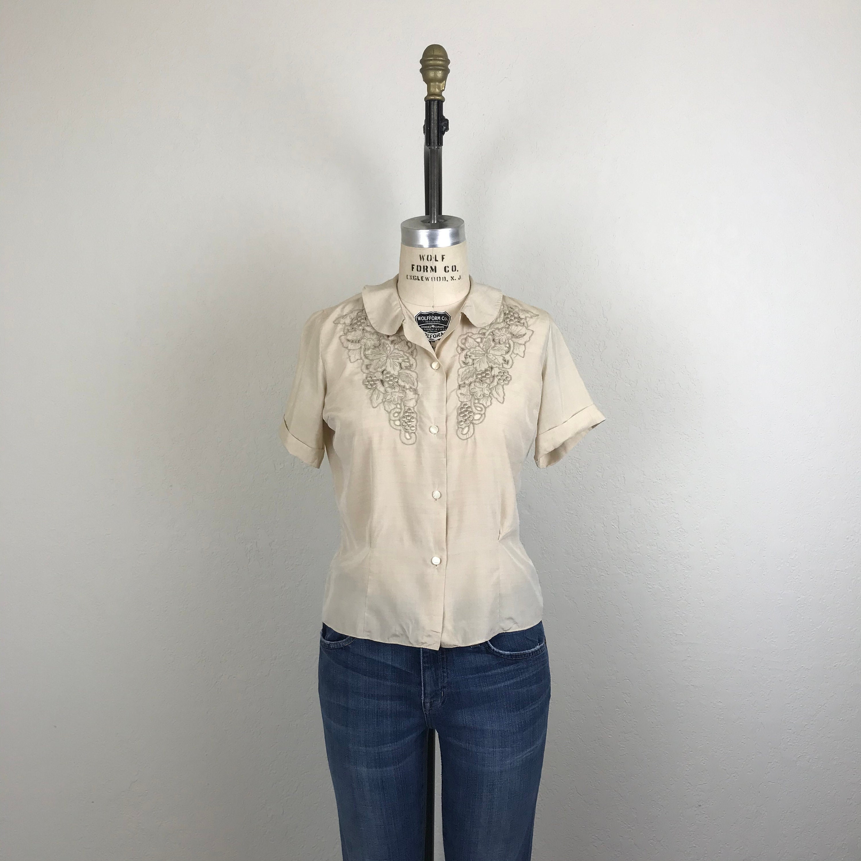 susuri /2020SS今季 LINEN SILK PEONY BLOUSE-