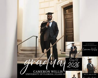 Graduation Party Invitation Template Class of 2026 Photo Invite (Digital Download)