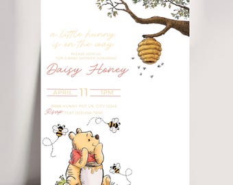 Winnie the Pooh Baby Shower Invitation | Gender Neutral Storybook Invite (Digital Download)