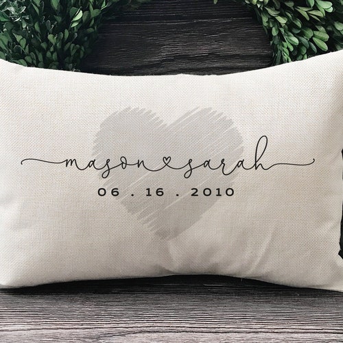 Mr and Mrs Pillow Engagement Gift for Couples Personalized Etsy